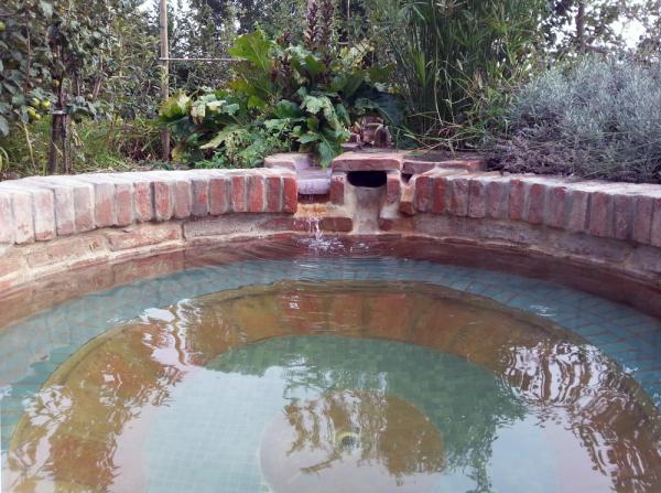 Fonte della giovinezza nel giardino medioevale